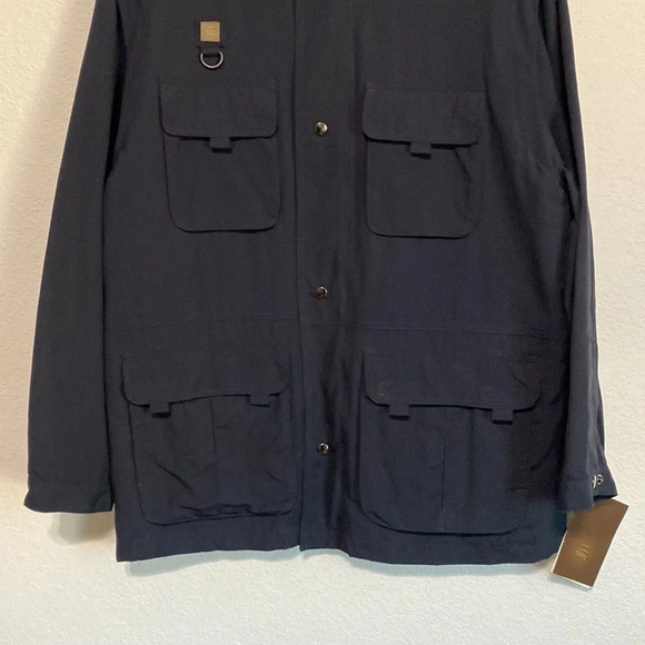 Tilley NWT Expedition Jacket Dark Navy Utility Coat Size L - Picture 3 of 8